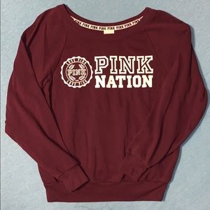 Maroon PINK sweatshirt